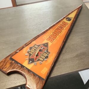 Nfl Vibtage Wood Denver Broncos Super Bowl Wall Clock
